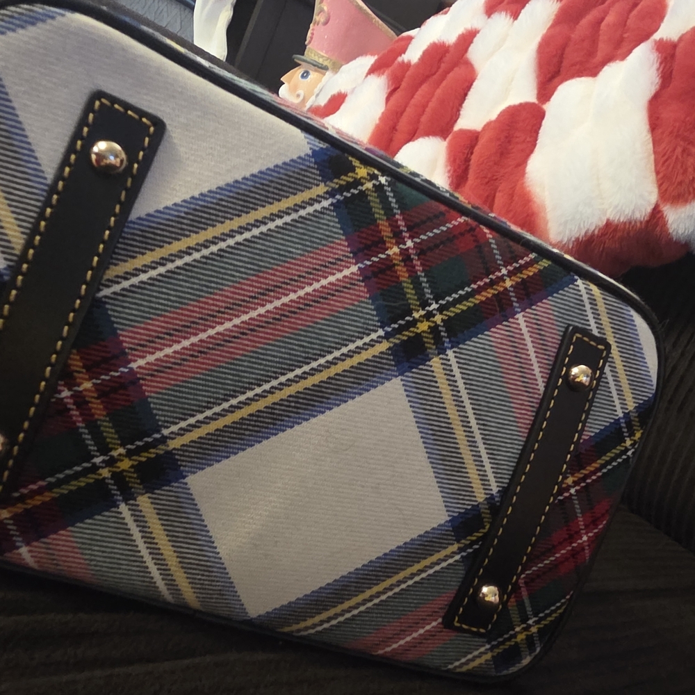 Dooney & Bourke Multicolor Plaid Satchel and Wallet - Picture 3 of 7